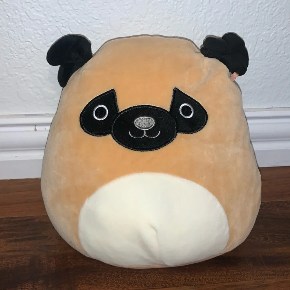 Official Squishmallows 10 Inch Prince The Pug Dog Plush Stuffed Animal Toy